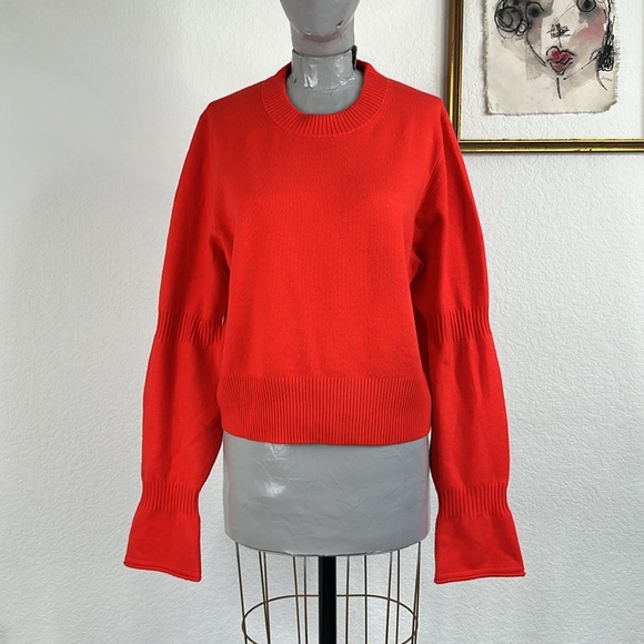 French Connection Babysoft Crewneck Gather Sweater - Picture 1 of 8